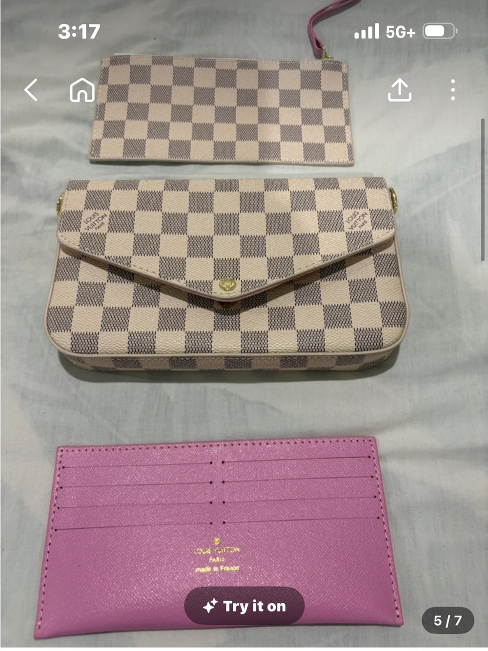 Louis Vuitton Lilac Saffiano Card Holder Wallet